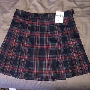 plaid mini skirt